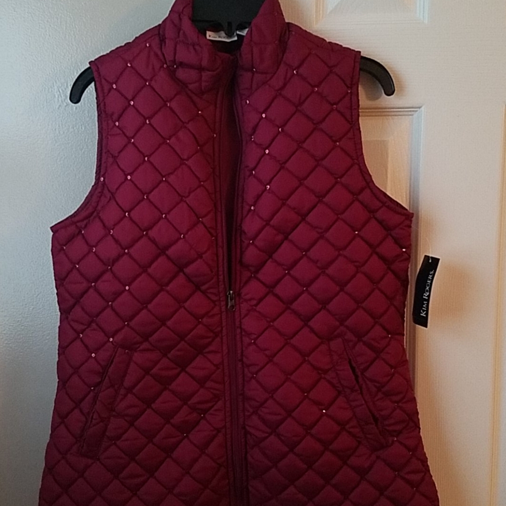 NWT Burgandy Vest